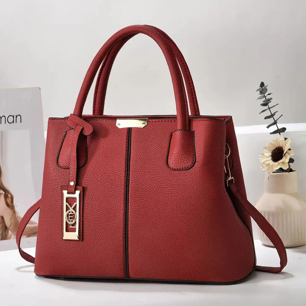 FashionMom Shoulder Bag - Wine Red