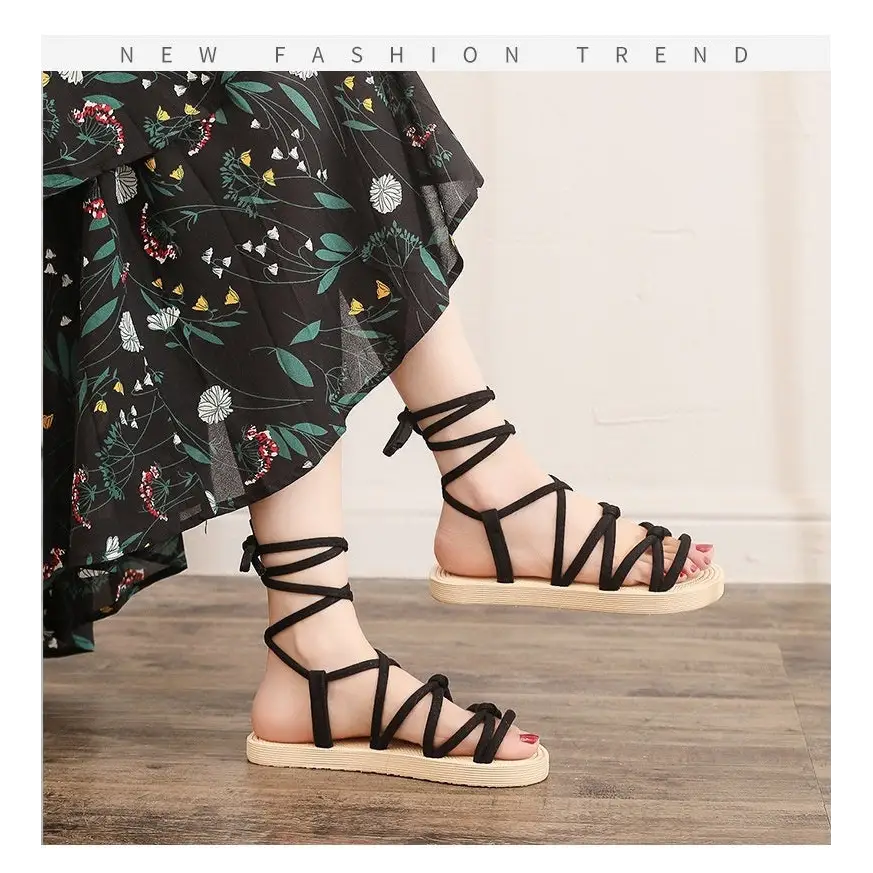 Flannel Femme: Casual Flat Sandals
