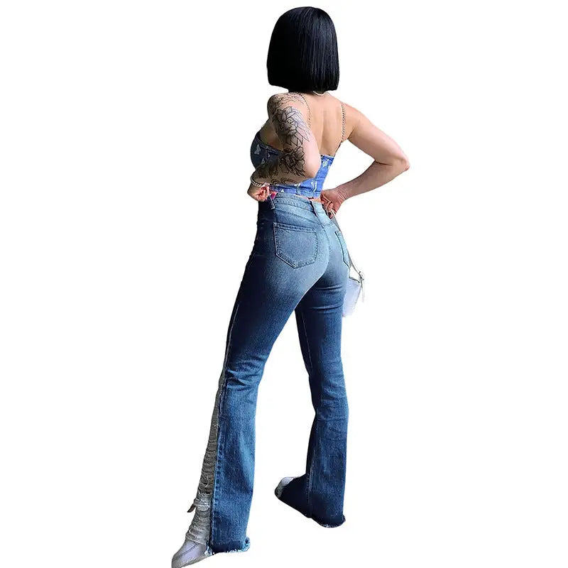 FlareFlex Ripped Jeans
