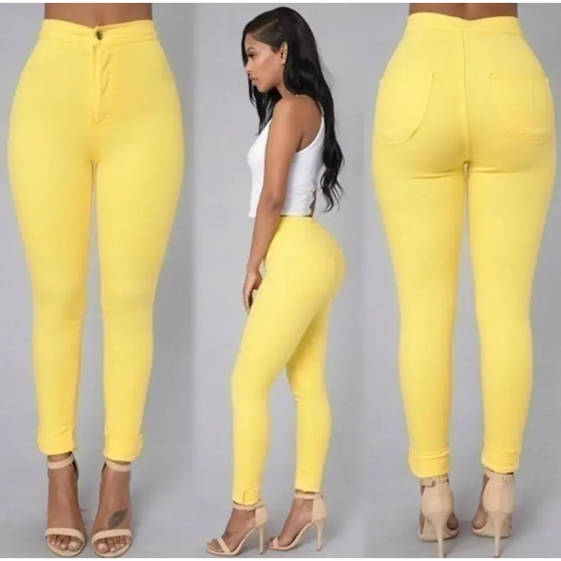 FlexFit Skinny Jeans - Yellow / S