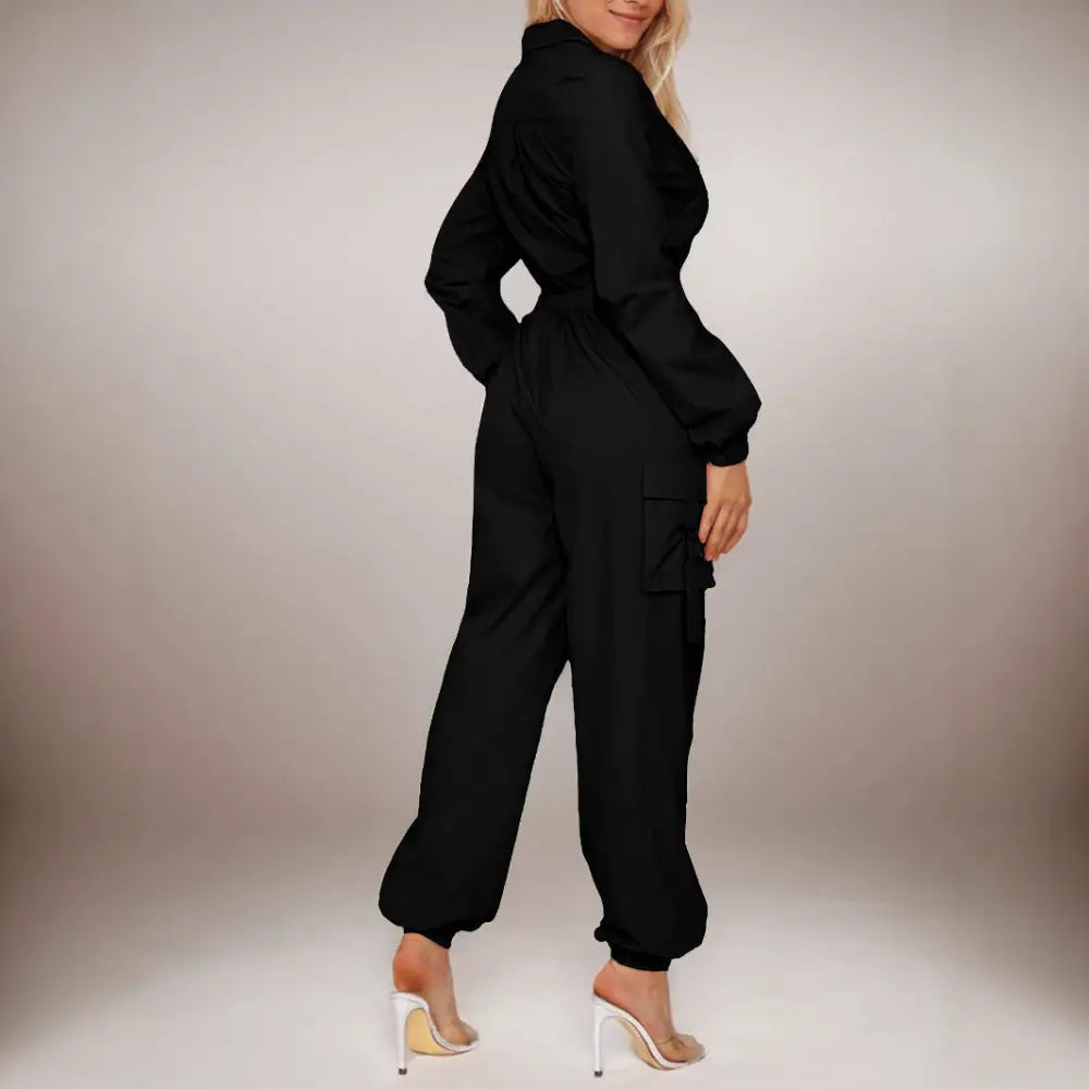 FlexFit Zip Pocket Coveralls - S / Black