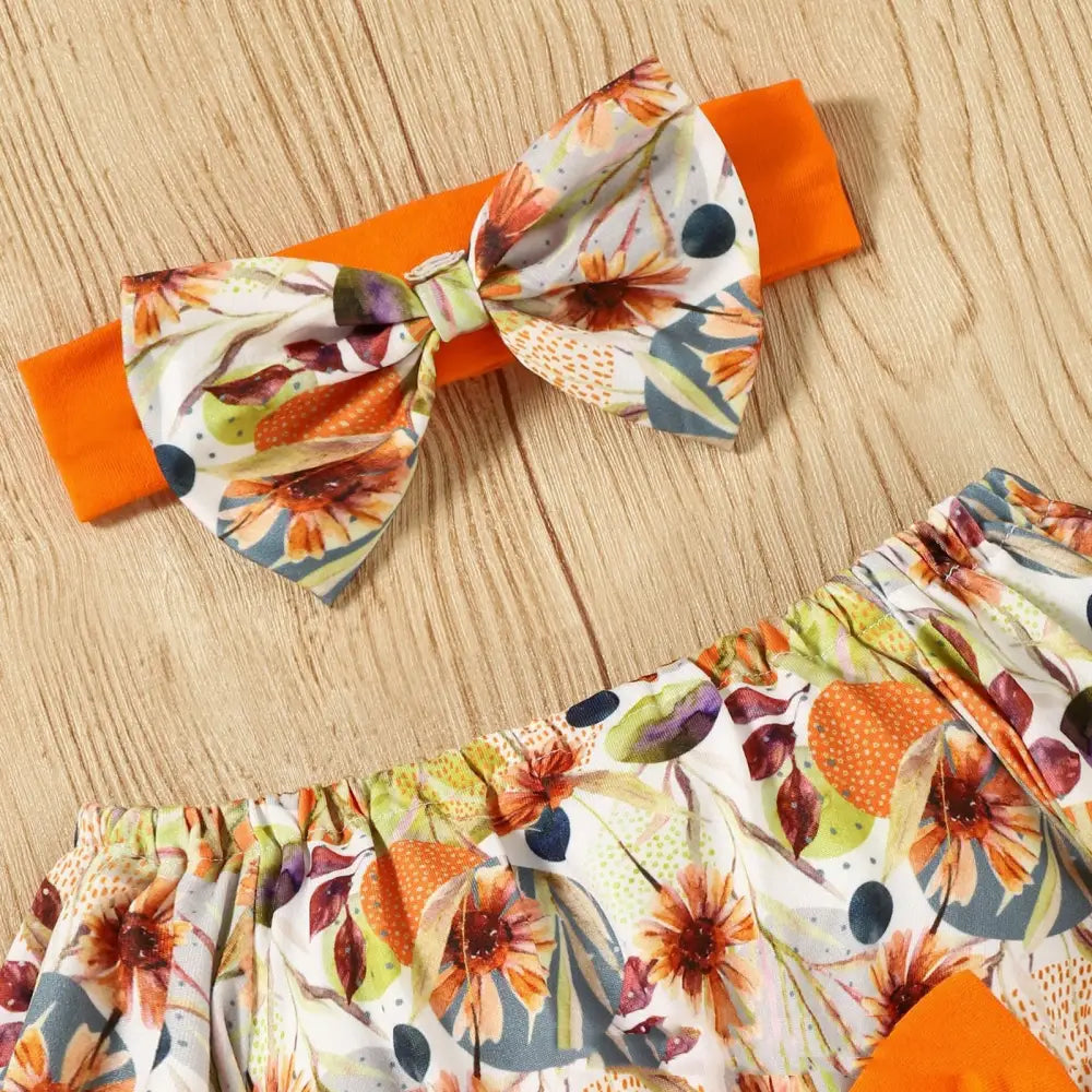 Floral Flare Romper Band Set