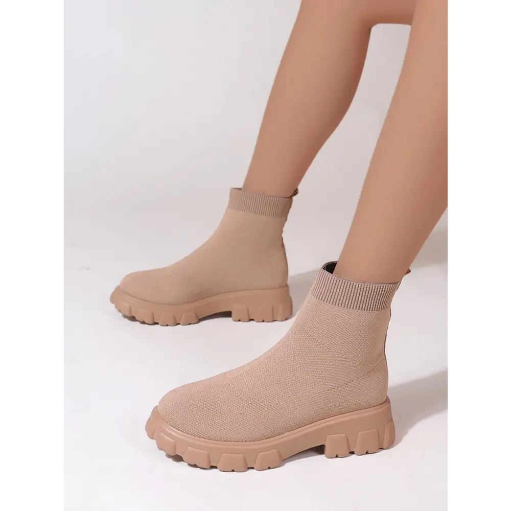 FlyWoven Plus Booties - Euro & US - Camel / 35