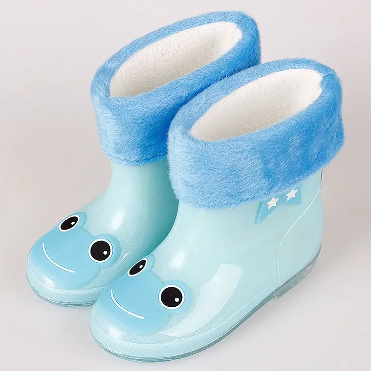 FrostGuard: Cozy Men’s & Kids’ Winter Water Shoes - Light blue frog cotton / 24yards