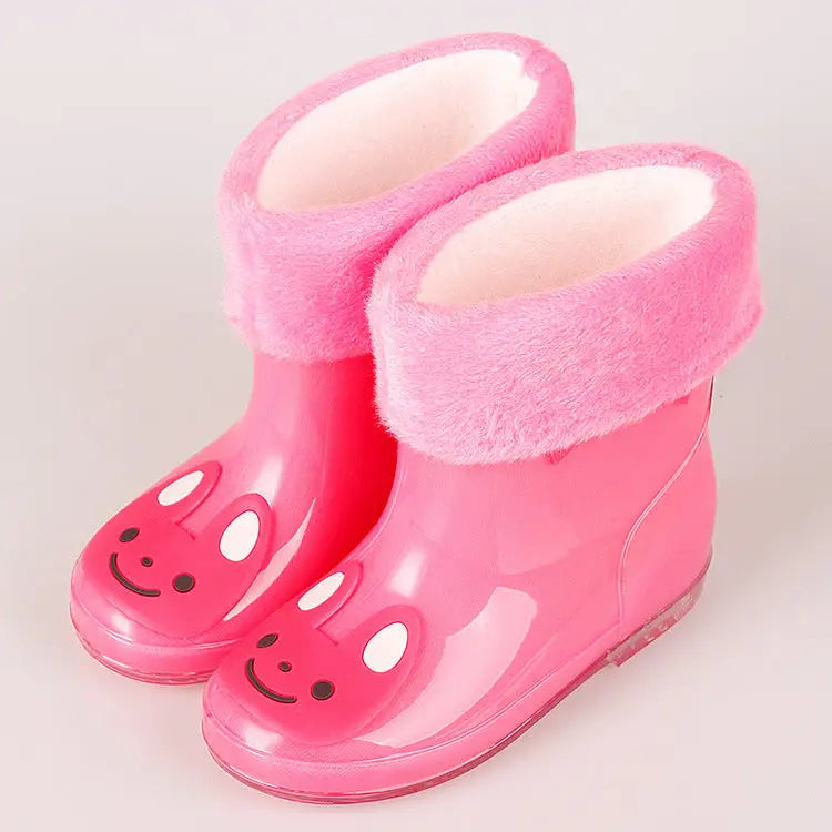FrostGuard: Cozy Men’s & Kids’ Winter Water Shoes - Pink rabbit plus cotton / 24yards