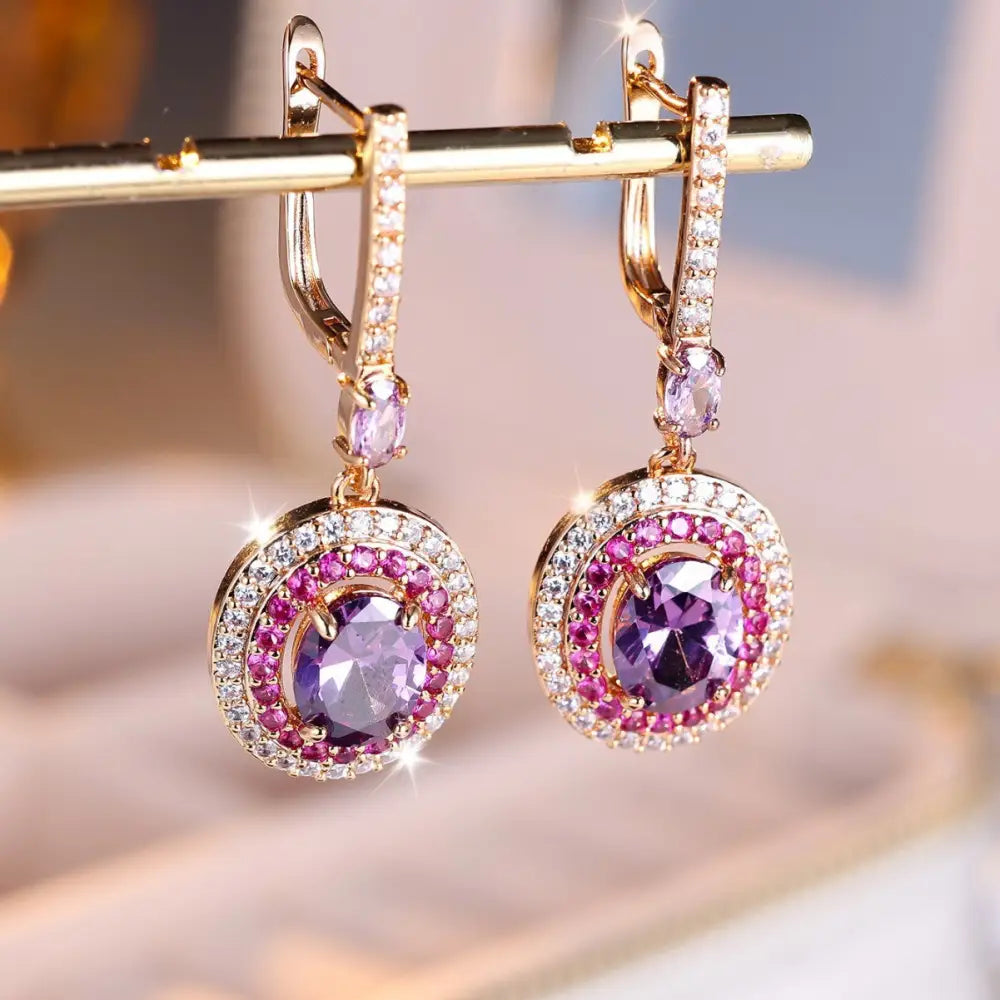 Gemstone Egg Earrings