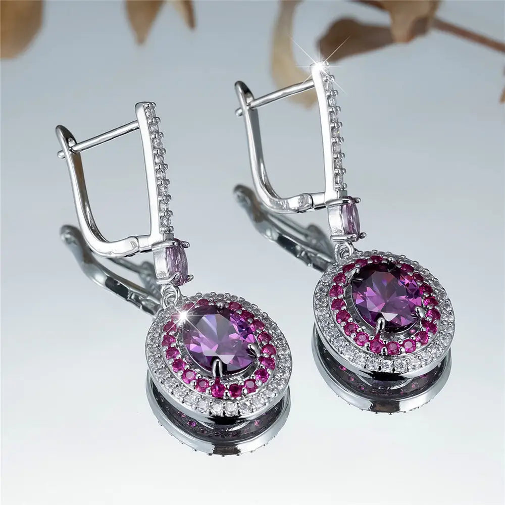 Gemstone Egg Earrings
