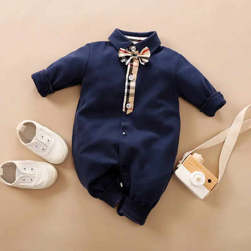 Gentleman’s Romper - Long-sleeved Baby Clothes - U / 59cm