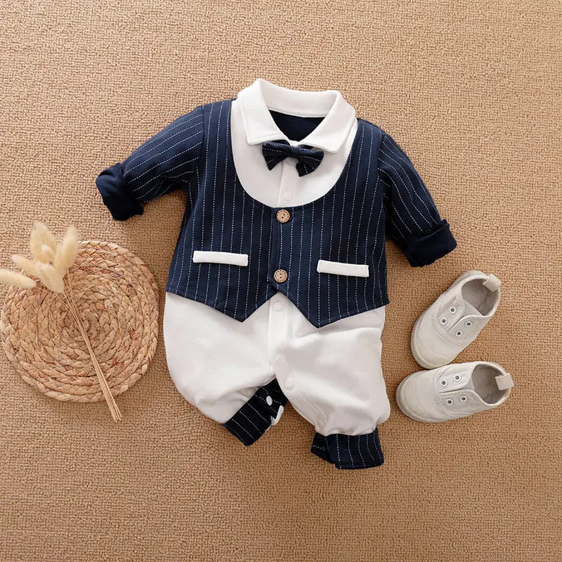 GentleSprout: Seasonal Long-Sleeve Baby Jumpsuit
