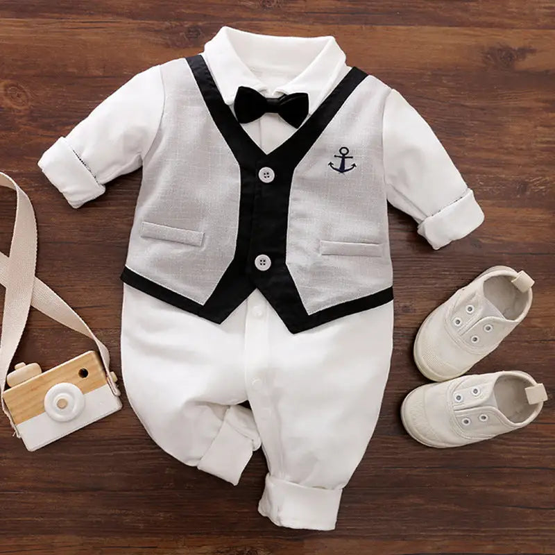 GentleSprout: Seasonal Long-Sleeve Baby Jumpsuit - as shown / 59cm / D