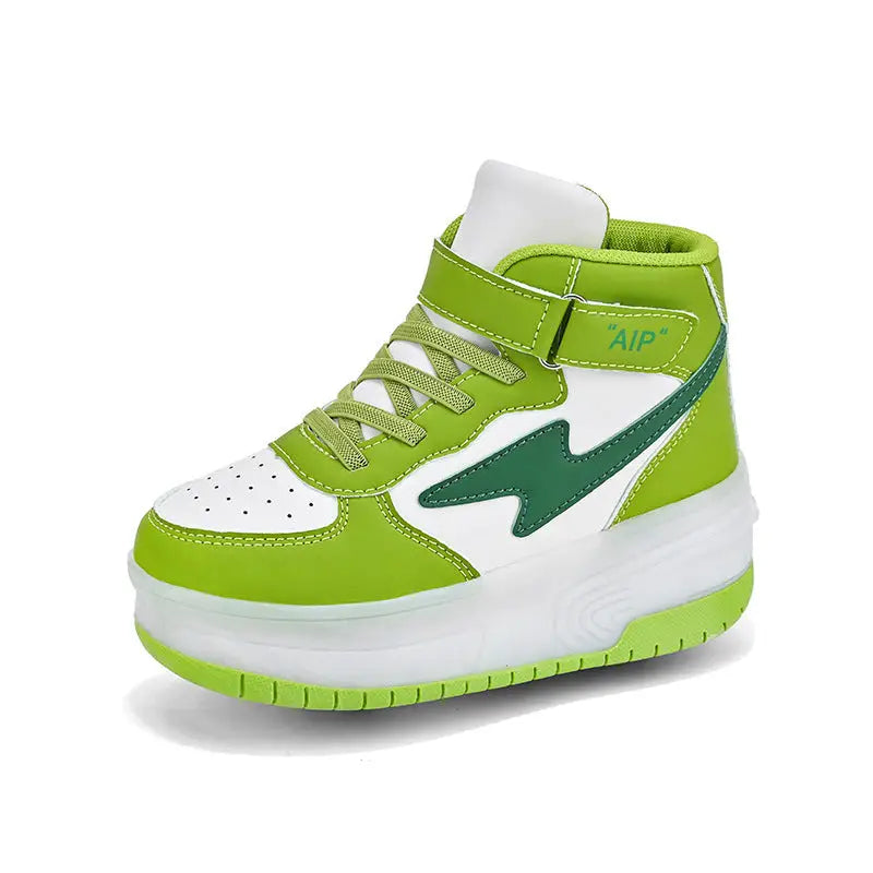 GlidePro Youth Dual Skates - 8205 Light Green / 29