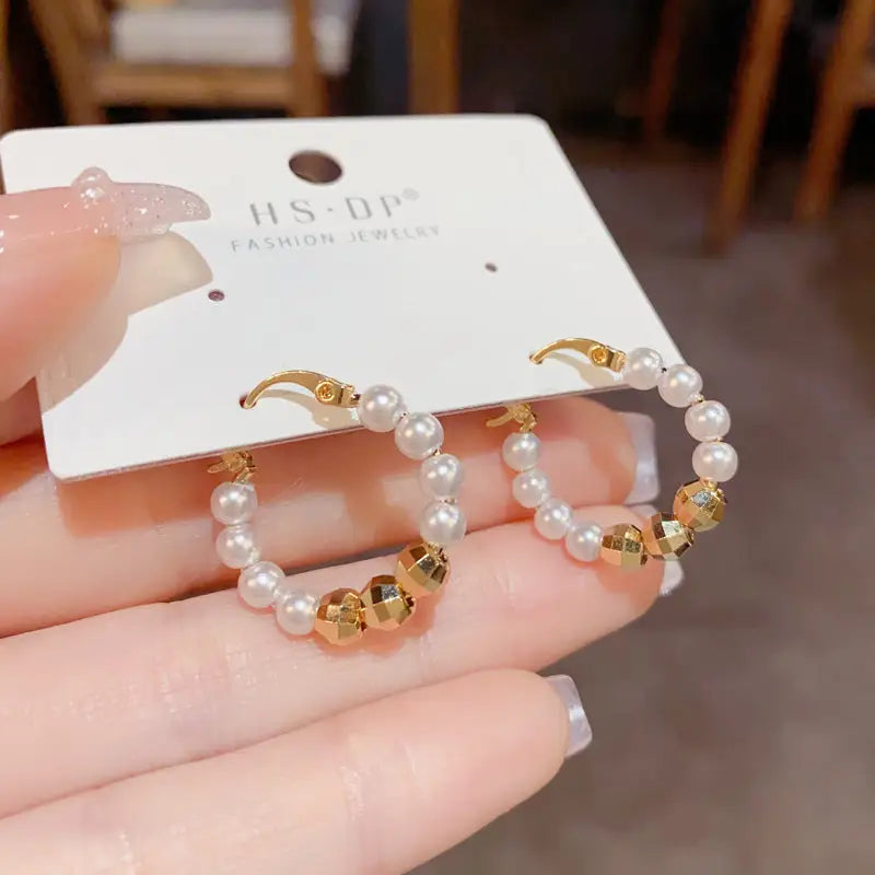 Golden Geo Chic 14K Gold Fashion Ear Clips - No 10