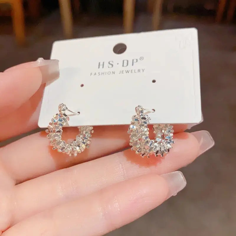 Golden Geo Chic 14K Gold Fashion Ear Clips - No 23