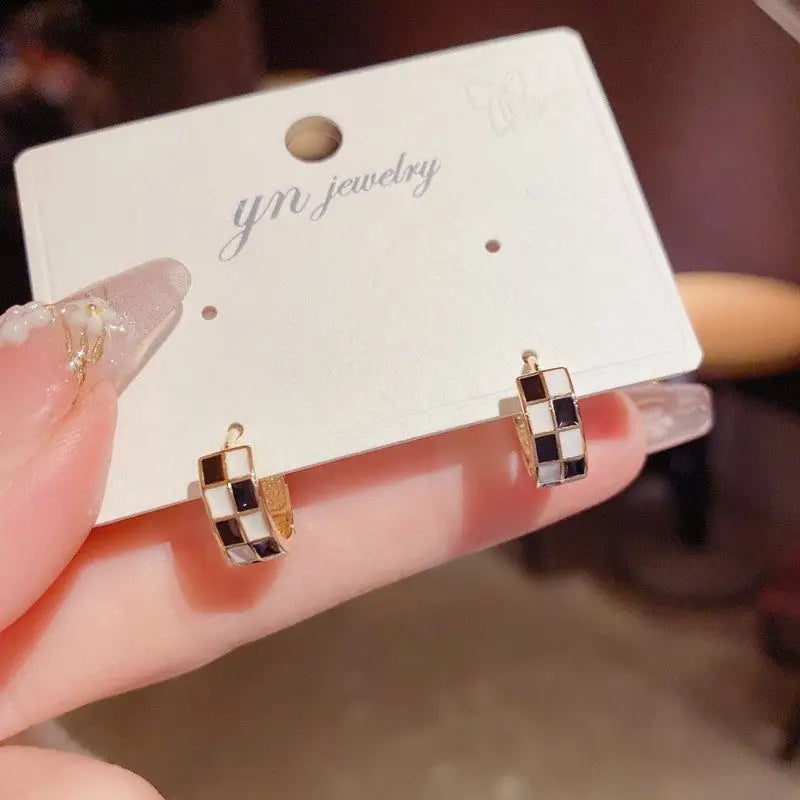 Golden Geo Chic 14K Gold Fashion Ear Clips - No 29