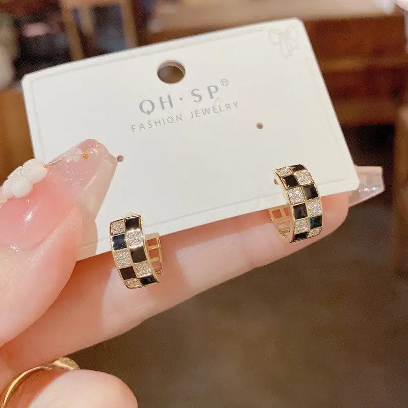 Golden Geo Chic 14K Gold Fashion Ear Clips - No 30