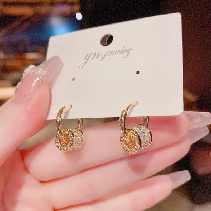 Golden Geo Chic 14K Gold Fashion Ear Clips - No 35