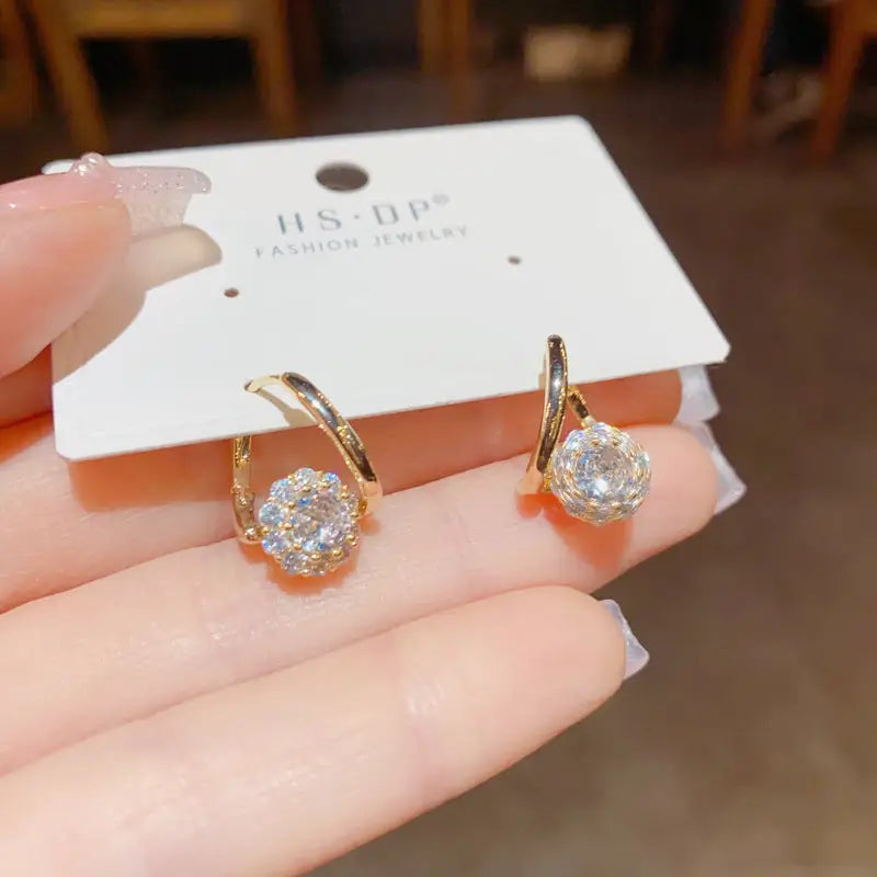 Golden Geo Chic 14K Gold Fashion Ear Clips - No 64