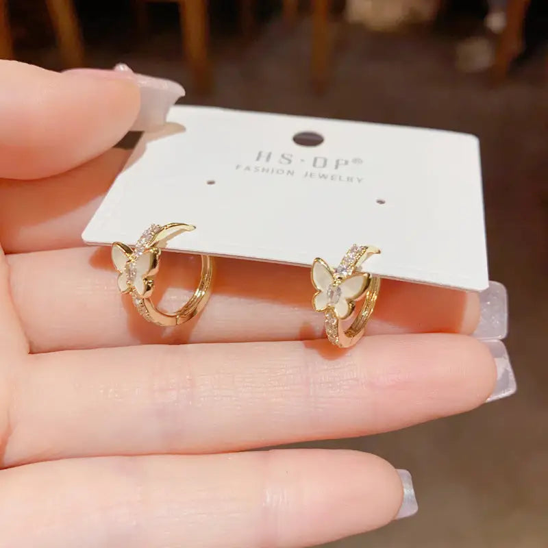 Golden Geo Chic 14K Gold Fashion Ear Clips - No 65