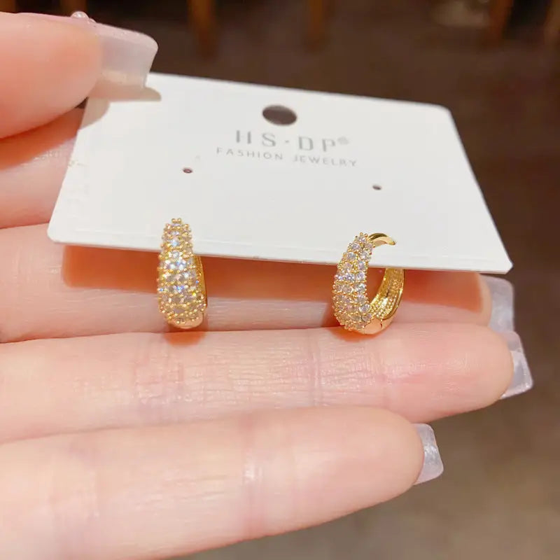 Golden Geo Chic 14K Gold Fashion Ear Clips - No 69