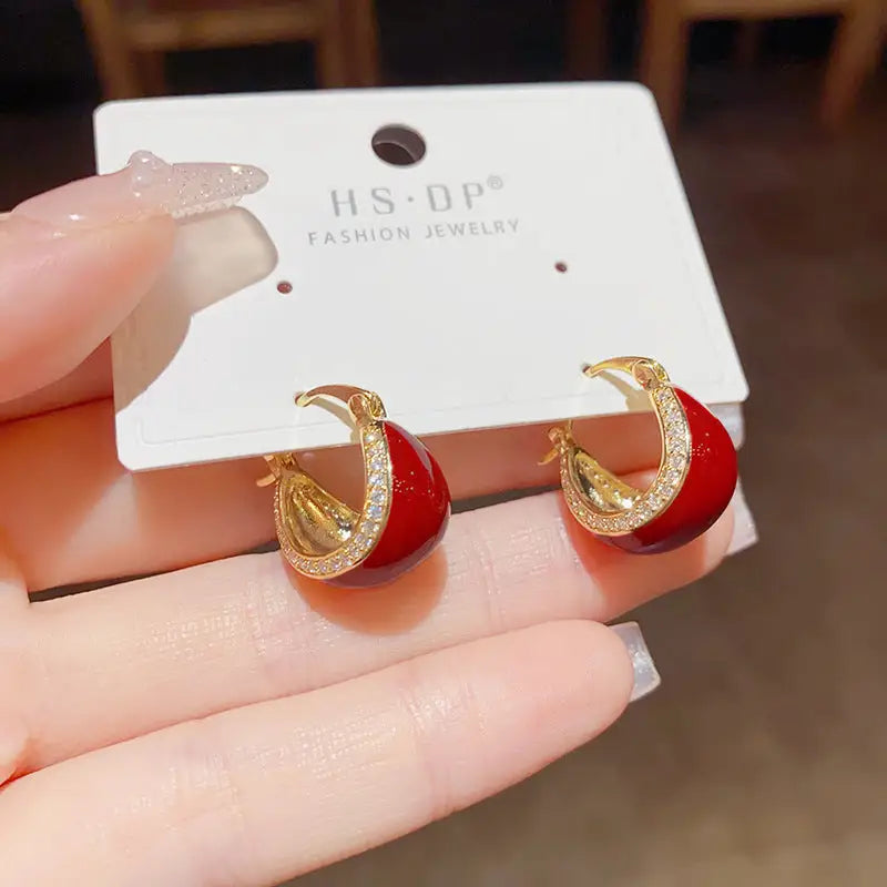 Golden Geo Chic 14K Gold Fashion Ear Clips - No 8