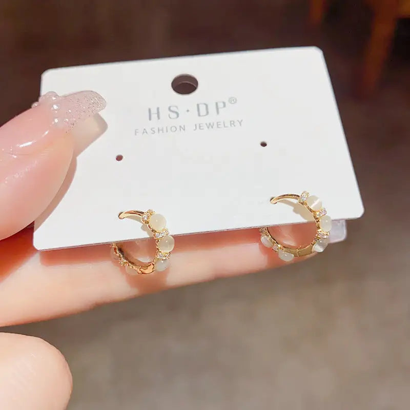 Golden Geo Chic 14K Gold Fashion Ear Clips - No 93