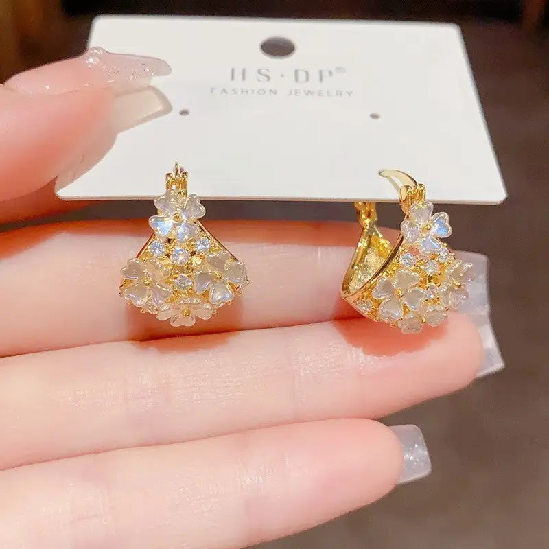 Golden Geo Chic 14K Gold Fashion Ear Clips - No 97