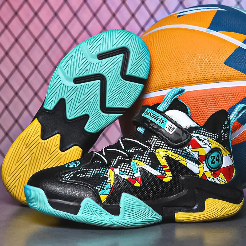 HoopPro Boys’ Breathable Basketball Kicks