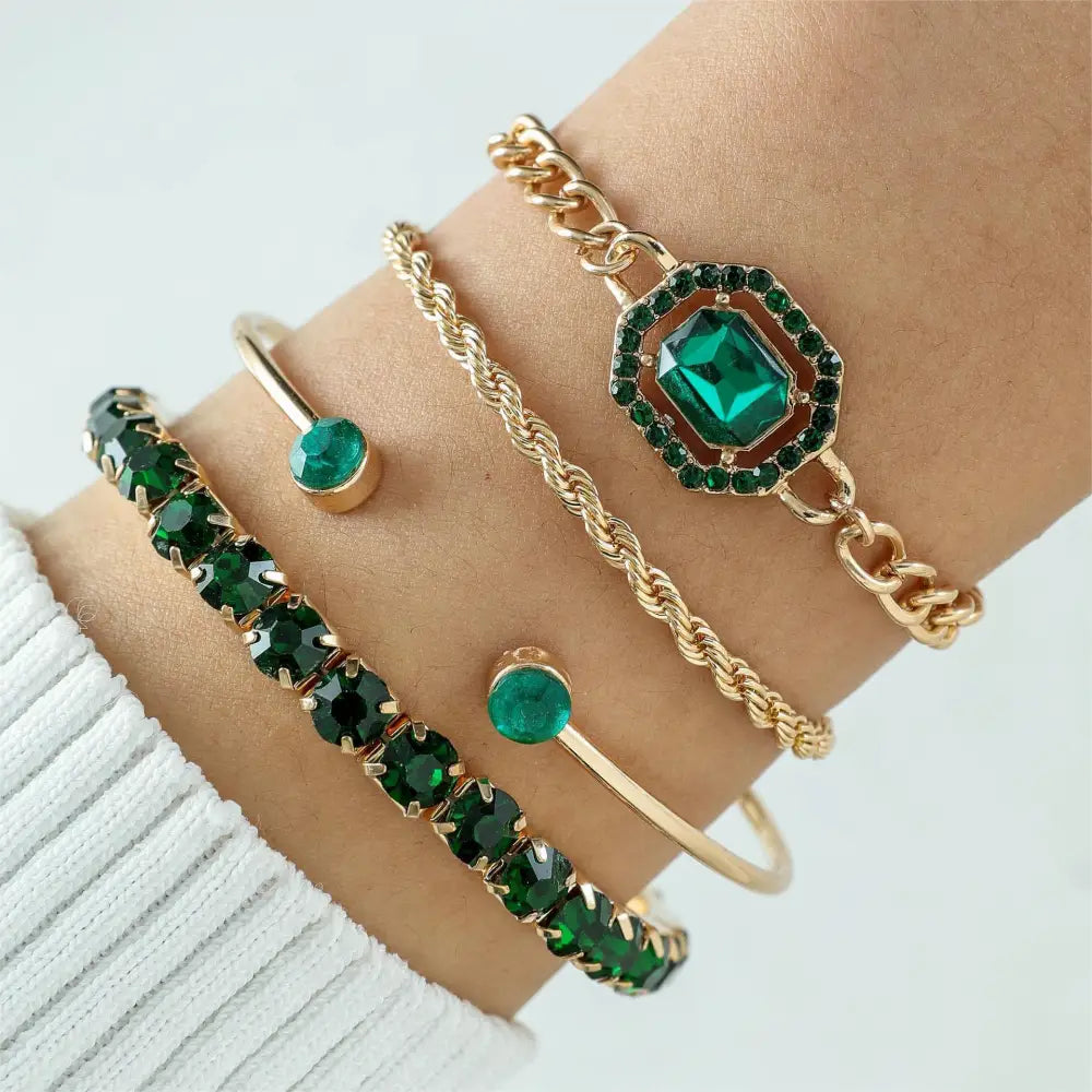 Jade Luxe: Diamond & Jade Bracelet Collection - 25892 gold