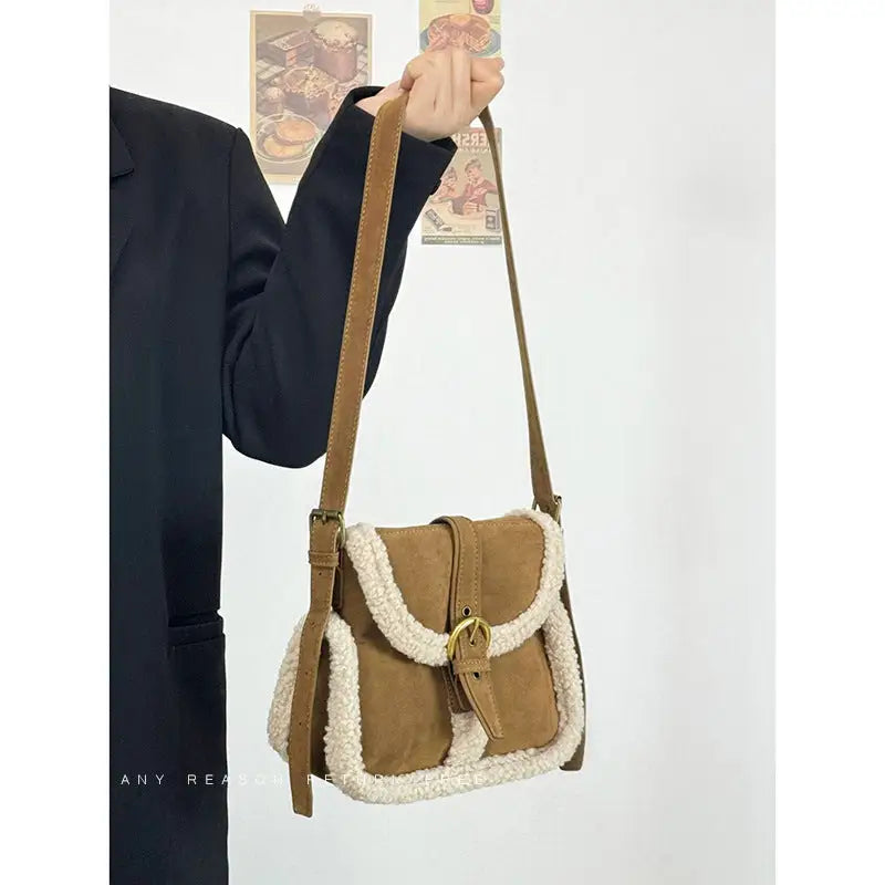 Khaki Polyester Suitcase with Three Dimensional Pocket and Internal Zipper - Khaki