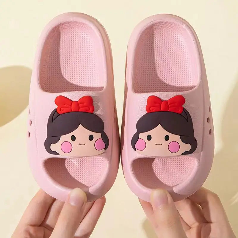 KiddieCartoon Sandals: Soft & Stylish for Summer Fun - Bow Pink / 22 23 Yards Inner Length 14cm