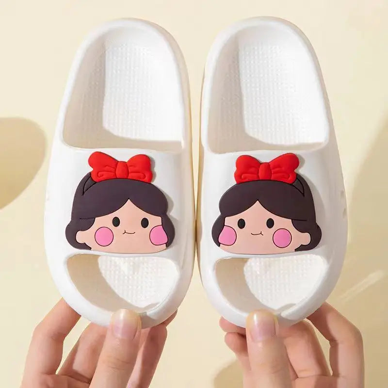 KiddieCartoon Sandals: Soft & Stylish for Summer Fun - Bow White / 22 23 Yards Inner Length 14cm