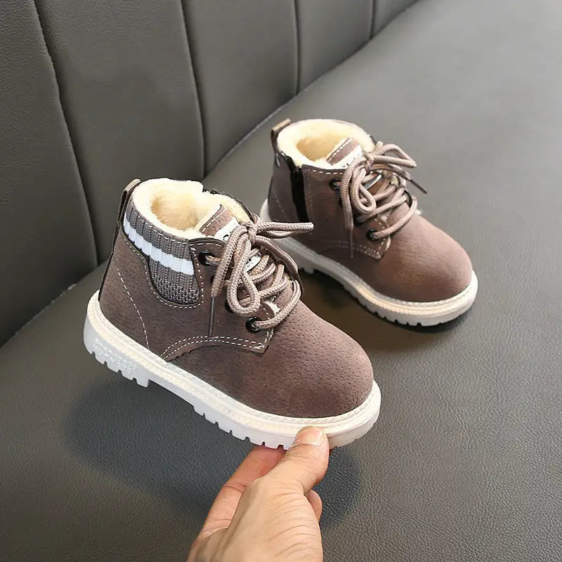 KiddyKnit Boots: Cozy Cotton for Boys & Girls - Plus cotton gray / 21