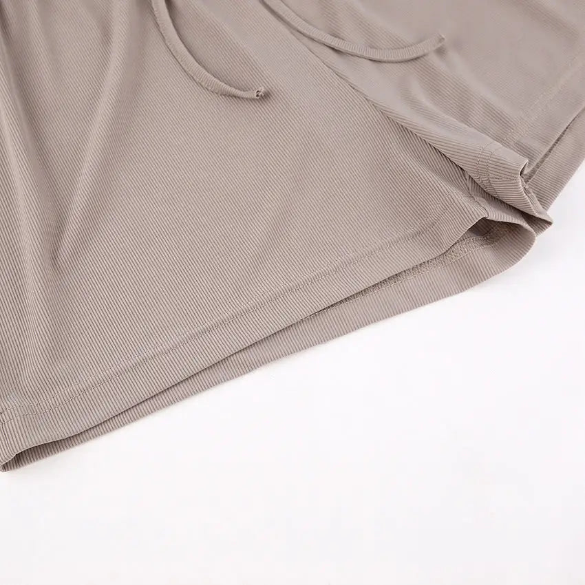 Knitted French Ice Silk Rib Wrap Chest Underwear Comfortable Women’s Pajamas