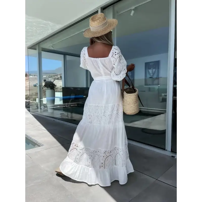 Lace Charm: Waist-Controlled Casual Dress for Women