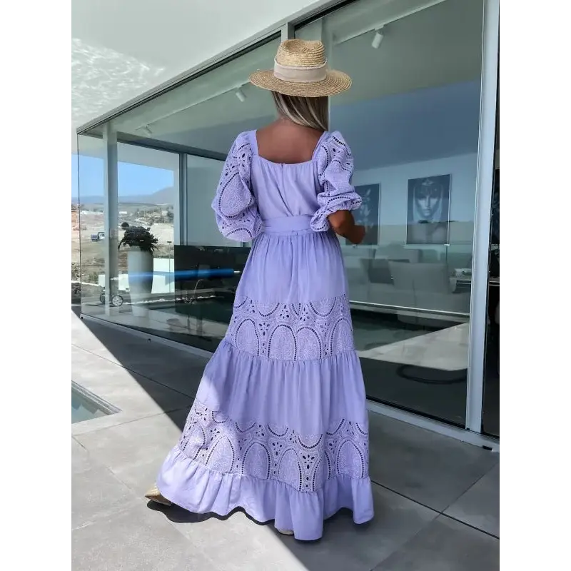 Lace Charm: Waist-Controlled Casual Dress for Women