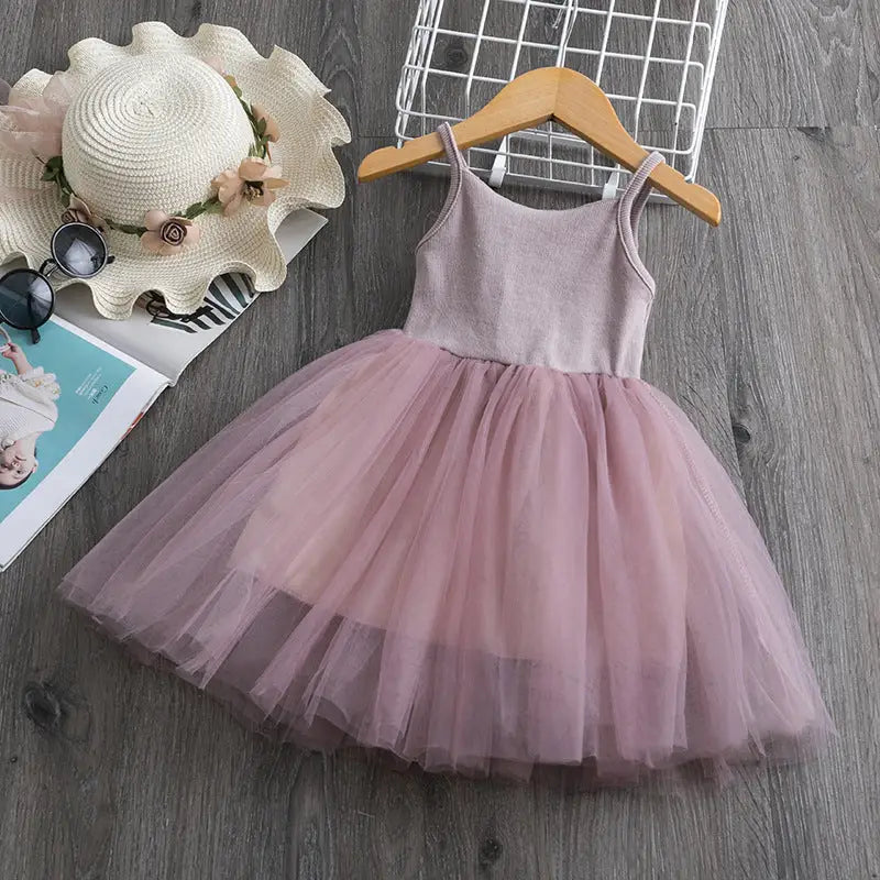 Lacey Velvet Dress - Pink / 100cm