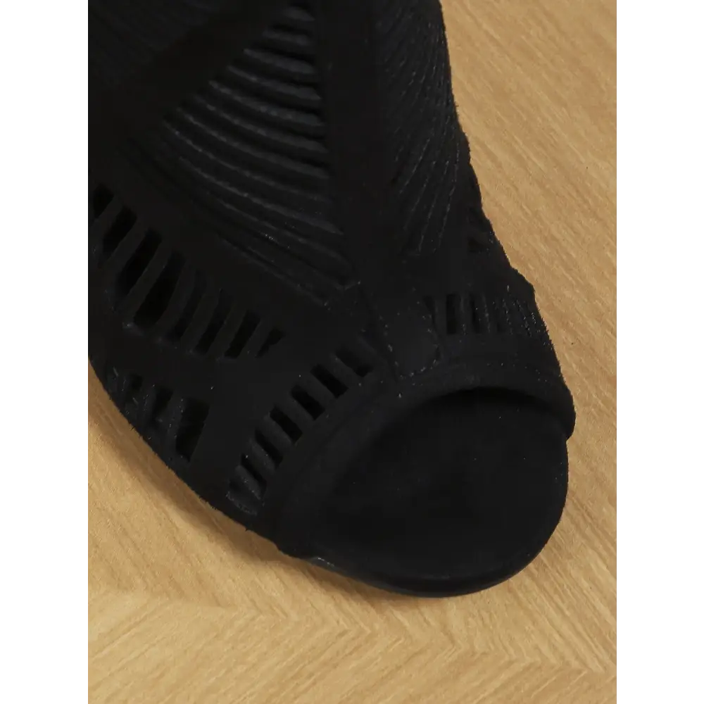 Laser Hollow Out Sandal Boots - 11cm