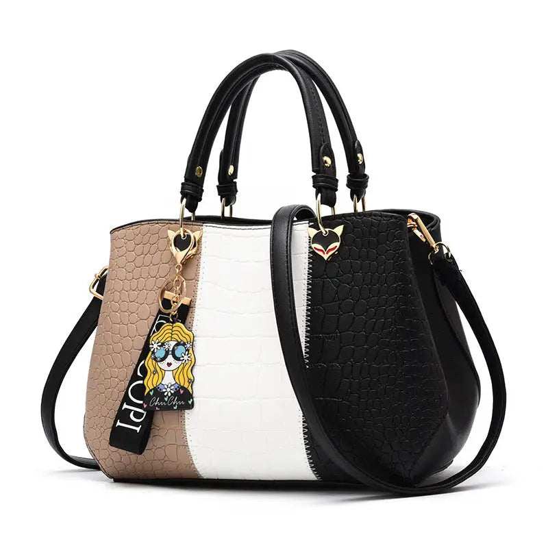 Leather Maxi Tote - Black