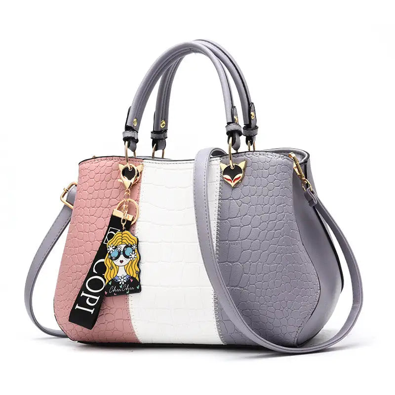 Leather Maxi Tote - Grey