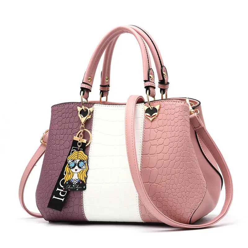Leather Maxi Tote - Pink