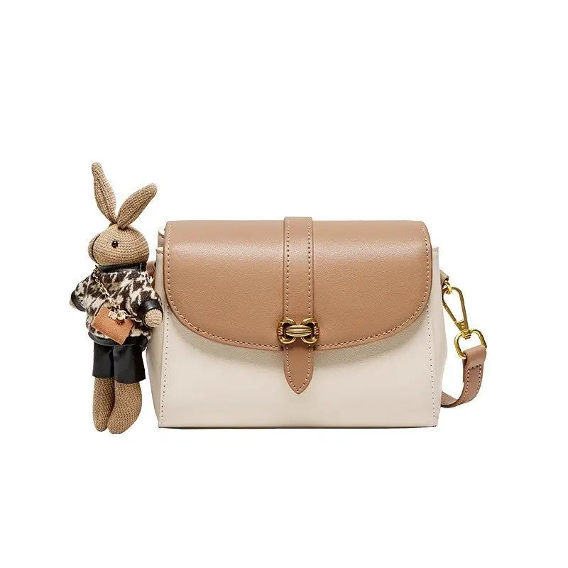 Light Brown Soft PU Pocket Sandwich Bag with Mobile Phone Compartment - Light Brown