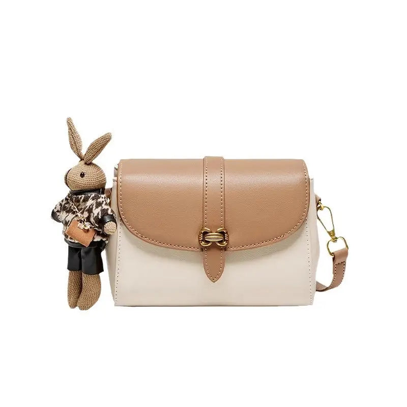 Light Brown Soft PU Pocket Sandwich Bag with Mobile Phone Compartment - Light Brown