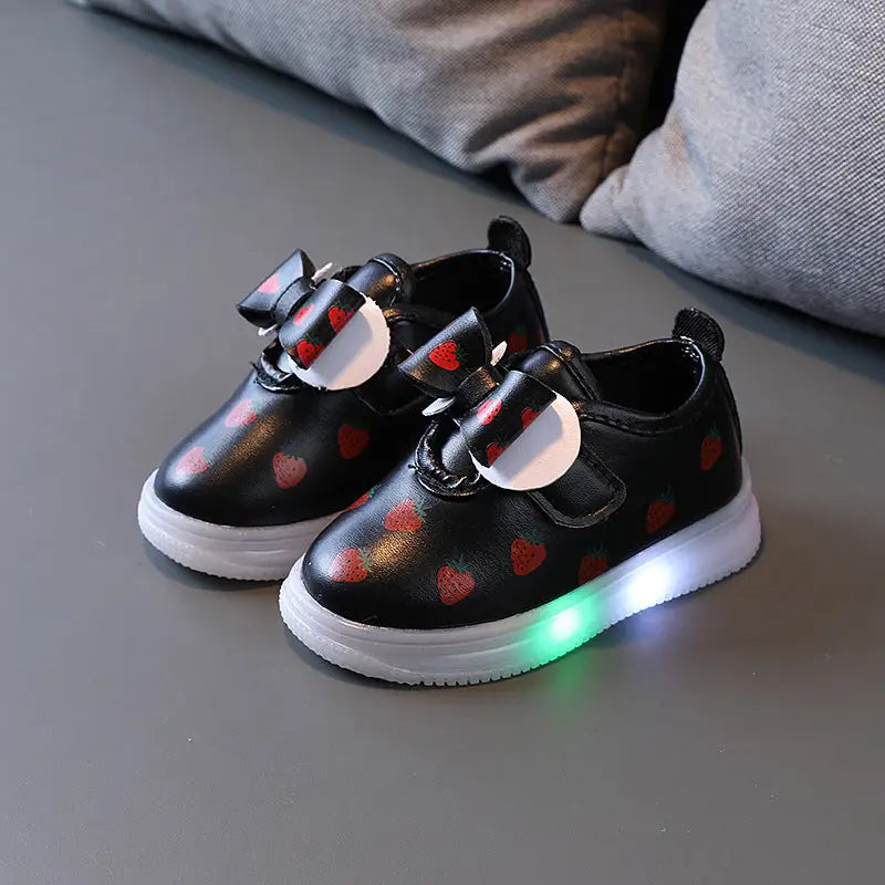 Light-Up Kids’ LED Sneakers - Black / 21