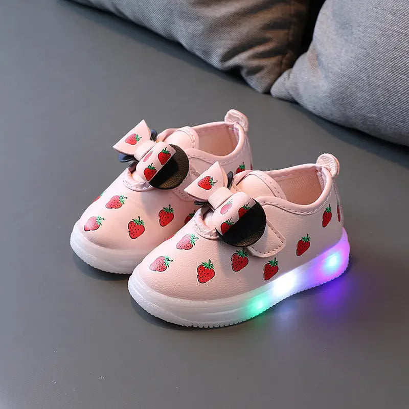 Light-Up Kids’ LED Sneakers - Pink / 21