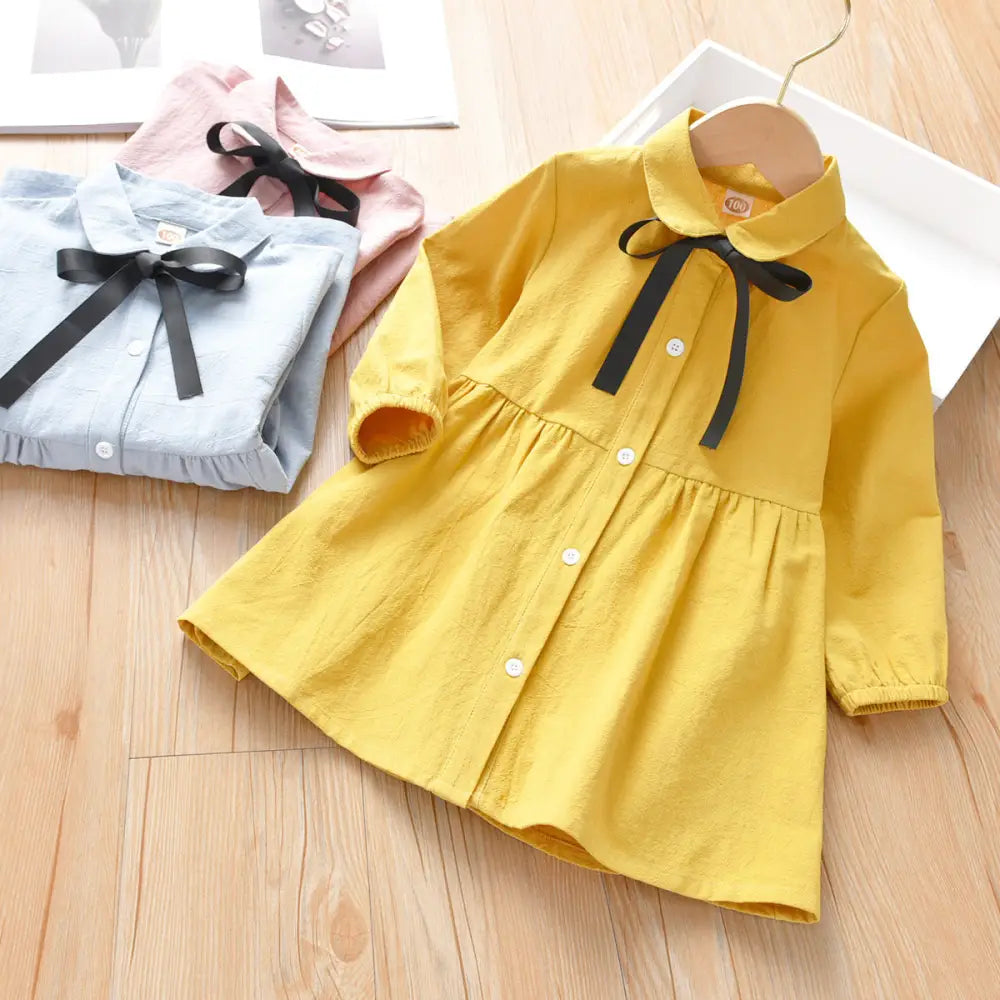 Little Rancher: Western Baby Dress Shirt - Yellow / 90cm