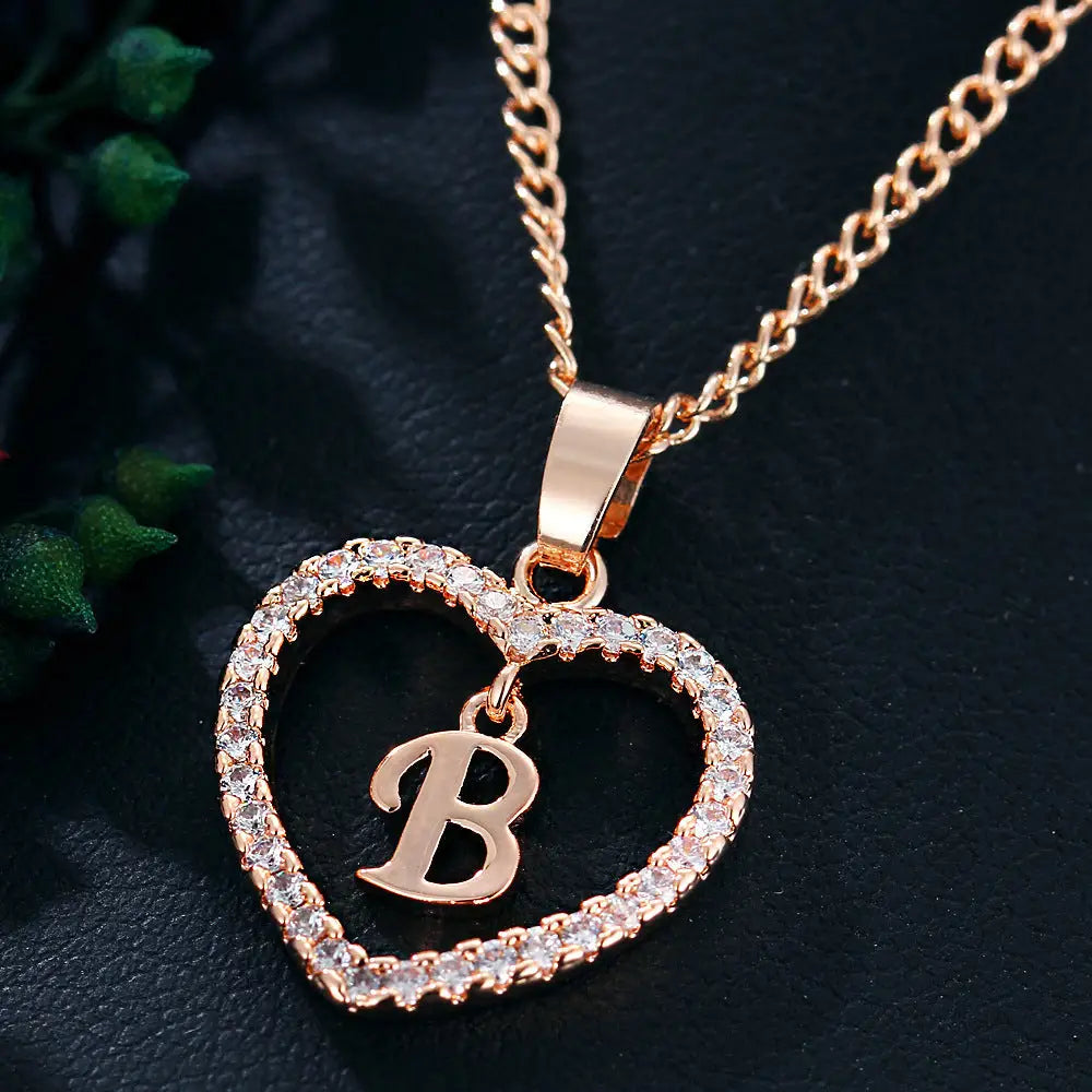 LoveLetters Gold Pendant Necklace - Rose Gold B