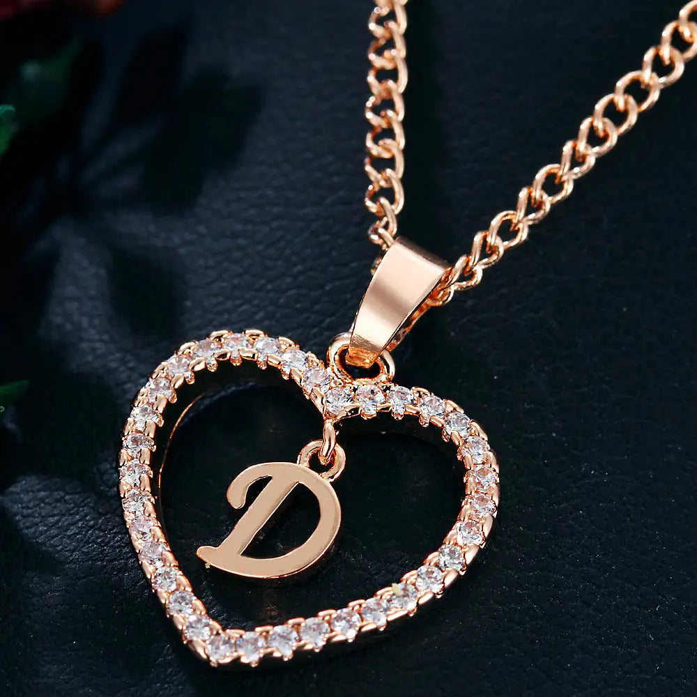 LoveLetters Gold Pendant Necklace - Rose Gold D