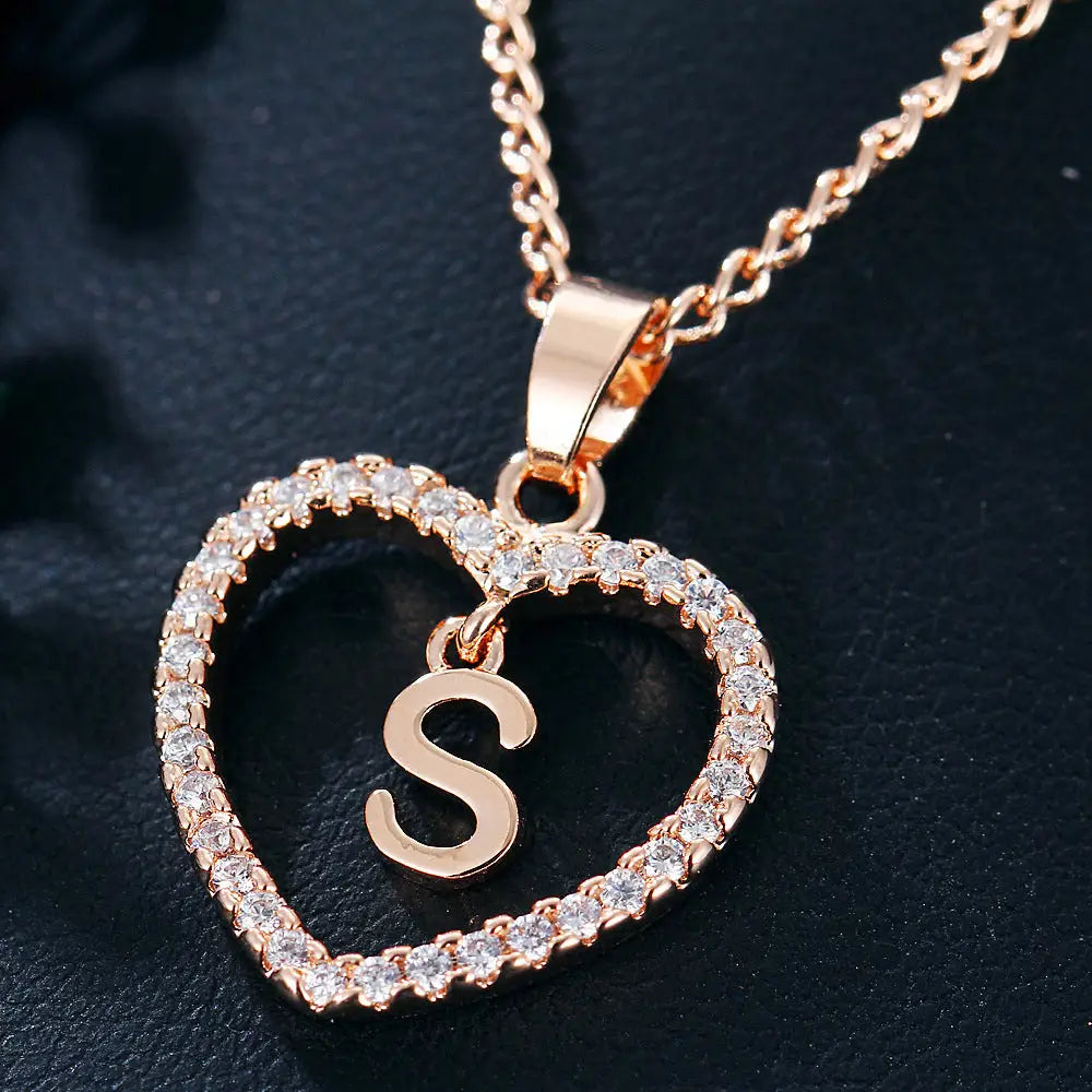 LoveLetters Gold Pendant Necklace - Rose Gold S