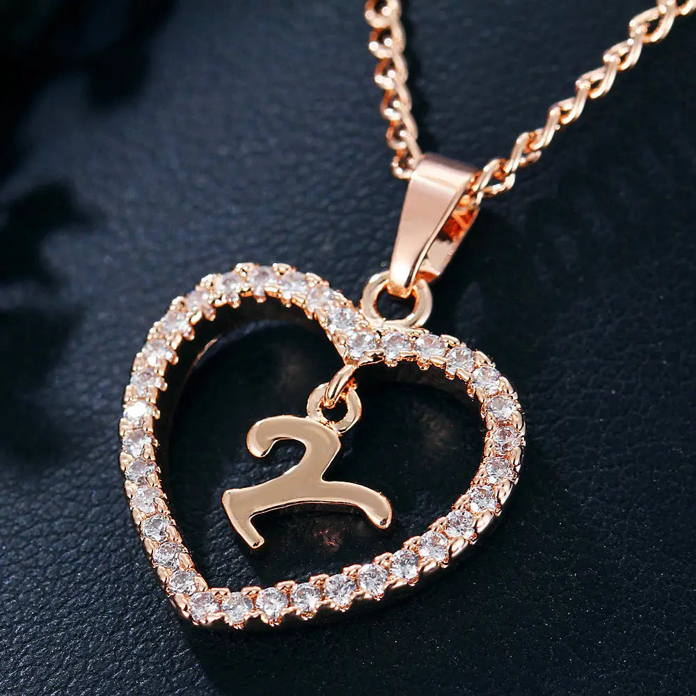 LoveLetters Gold Pendant Necklace - Rose Gold Y