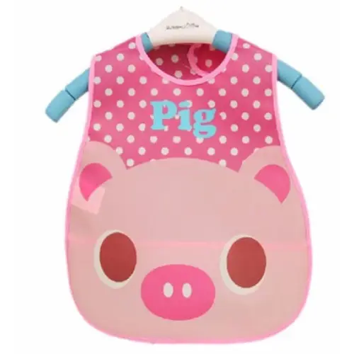 LunchGuard: EVA Waterproof Baby Bibs - Pig